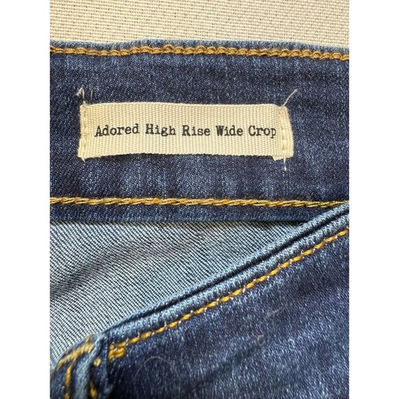 Jessica Simpson Adored High Rise Wide Crop Jeans 24W Denim Blue Button Fly - Picture 3 of 16